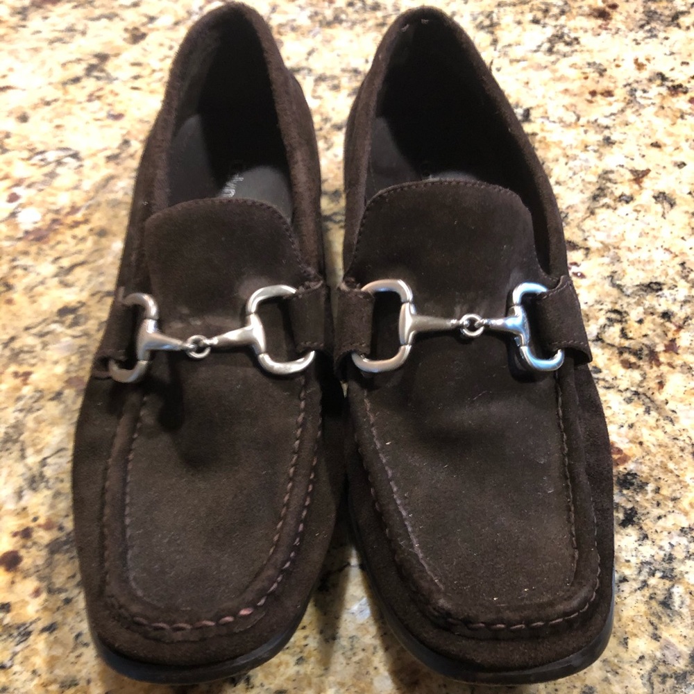 9 1/2 men’s loafer brown suede CK